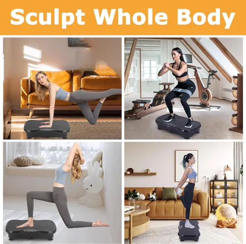 Miniatura 3 de Vibration Plate Exercise Machine, Vibrating Plate Fitness Platform with Remote Control – Portable Vibration Plates for Lymphatic Drainage