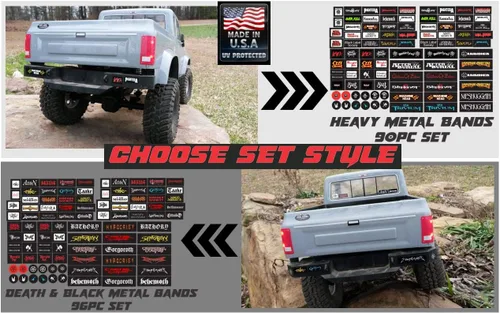 Adhesivos para parachoques y ventanillas para Báscula RC, 2 estilos, bandas de metal pesado/muerte, para: Axial SCX10 II RC4WD Redcat Gen8 TRX4