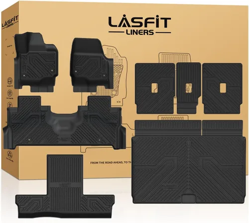 Miniatura 20 de LASFIT Alfombrillas delanteras para Ford F-150 2015-2026 F150 Lightning 2022-2025 SuperCrew & Super Cab Alfombra para todo tipo de clima, tapetes