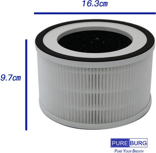 Miniatura 3 de PUREBURG Filtro de repuesto compatible con purificadores de aire Afloia Fillo Halo Allo y purificador de aire Mooka Allo, 2 unidades de carbón