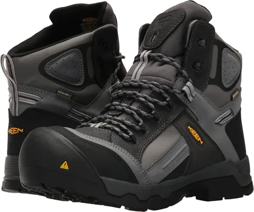 KEEN Utility Davenport - Botas de trabajo impermeables con aislamiento de punta compuesta de 5.9 in Imán/Acero Gris