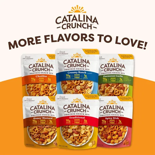 Miniatura 7 de Catalina Crunch Mezcla de Snacks con Proteína y Cheese Crisps - 10g de Proteína, 1g de Azúcar por Porción - Buena Fuente de Fibra, Keto, Sin Gluten