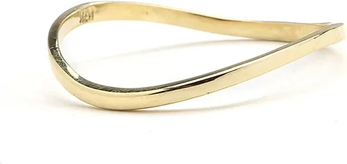 Miniatura 3 de Floreo 10k Fine Gold Thin Comfort Fit Curved Wave Thumb Ring (1.5mm)