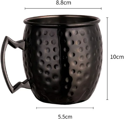 Miniatura 2 de Hoshen Moscow M Cup Vaso de cerveza, cóctel chapado en cobre, taza de metal, 18 onzas, taza de acero inoxidable chapado en cobre, adecuado