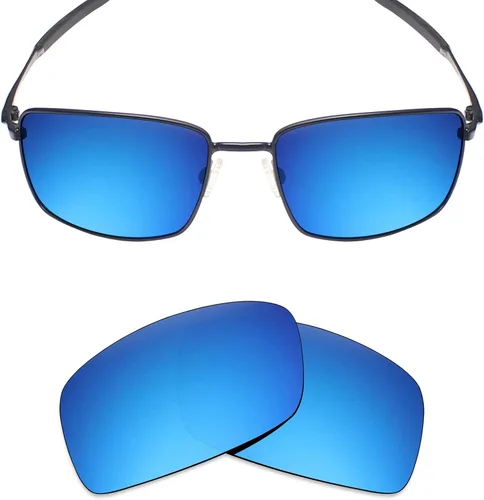 Miniatura 3 de Mryok - 4 pares de lentes polarizadas de repuesto para gafas de sol Oakley Square Wire 2 2014 - Stealth BlackFire RedIce BlueSilver Titanium