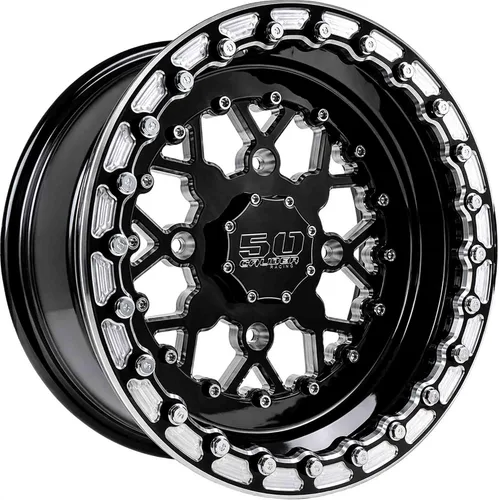 Miniatura 11 de 1 rueda 50 Caliber Racing Beadlock de 15 pulgadas – Llantas de aluminio Billet 6061 para CanAm X3 Honda Talon Kawasaki KRX1000 Ruedas UTV/ATV