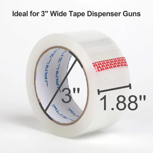 Miniatura 2 de JARLINK Pistola dispensadora de cinta de embalaje (paquete de 2) con 2 rollos de cinta con 36 rollos de cinta de embalaje transparente para envío