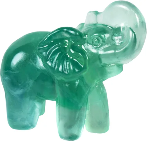 Miniatura 7 de Escultura de elefante de cristal de obsidiana negra de 2 pulgadas, hecha a mano, piedra curativa, figura de animal, decoración espiritual