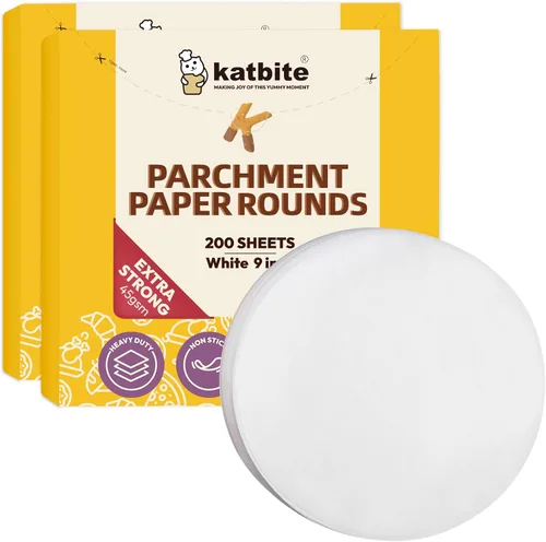 Miniatura 19 de Katbite - Rondas de papel pergamino de servicio pesado de 4 pulgadas, 200 piezas de rondas de papel pergamino para masas, uso para hornear pequeños