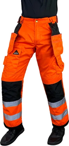 Miniatura 2 de Notus Men's Work Safety Pants High Visibility Cordura Knee Reinforced Tactical Trousers Utility Tools Holster Pockets