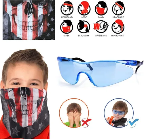 Miniatura 5 de Kit de chaleco táctico para niños para pistolas Nerf de la serie N-Strike Elite, con 40 dardos de recarga, 2 clips de recarga, bolsa de dardos