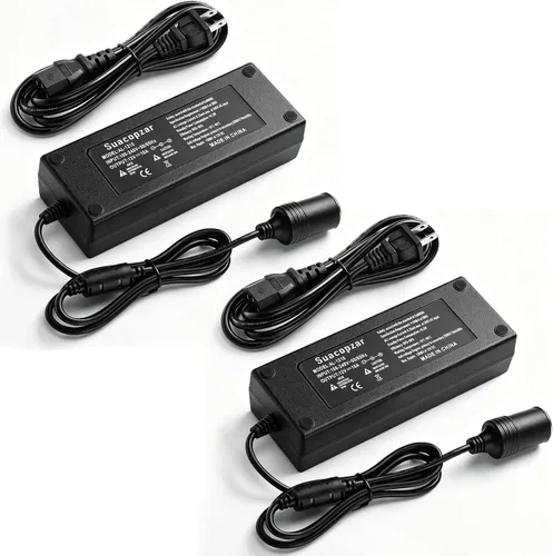 Miniatura 8 de 12V 10A Adaptador de energía para auto con enchufe hembra para mechero de cigarrillos, adaptador de fuente de alimentación AC 100-240V a DC 12V 10A