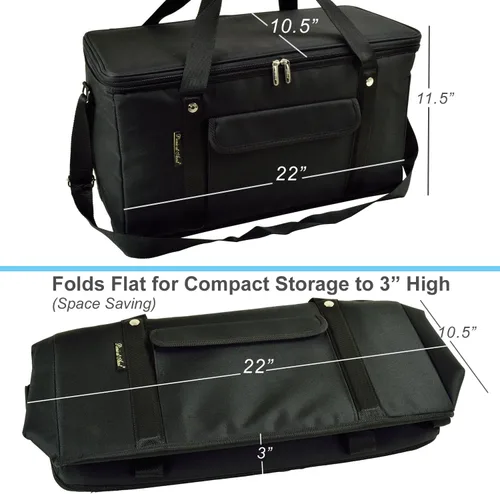 Miniatura 5 de Picnic at Ascot Enfriador plegable resistente a prueba de fugas con capacidad para 64 latas, diseñado y aprobado de calidad en los Estados Unidos