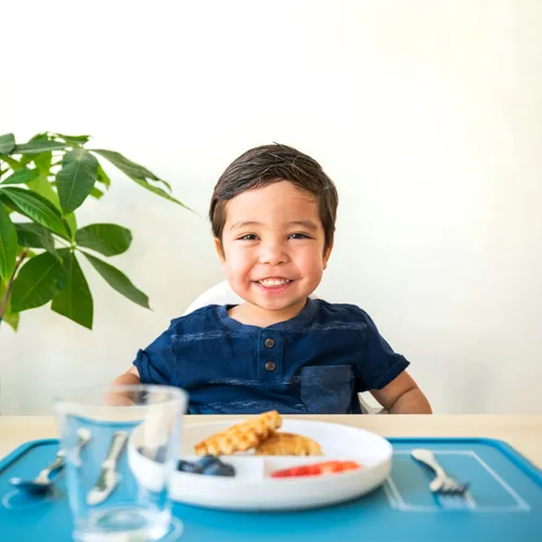Miniatura 5 de CHAMOS Montessori - Juego de 2 manteles individuales para niños pequeños, alfombrillas de silicona para mesa de comedor, juego de 2
