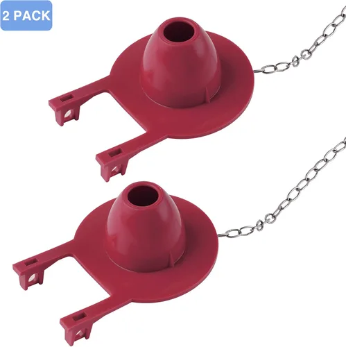 Miniatura 8 de Hibbent Paquete de 2 aletas universales para tanque de inodoro de 2 pulgadas, de larga duración, repuesto de sello de goma compatible