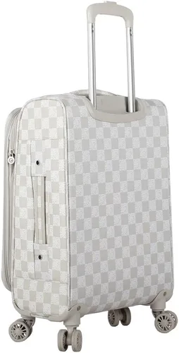 Miniatura 10 de Steve Madden Equipaje de diseñador, Chalet Gris Claro, Juego de maleta giratoria ligera expandible de 3 piezas - Juego de viaje