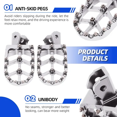 Miniatura 5 de CHANGCHENG Estriberas para moto de cross Estriberas de motocicleta Pedales descansos CNC para Sur Ron Light Bee S/X Segway X260 X160 CRF150F