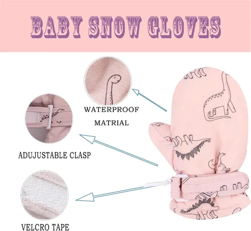 Miniatura 41 de Urban Virgin Guantes de invierno para bebés y niños pequeños, con forro polar, cálidos, impermeables, guantes de nieve para niños y niñas