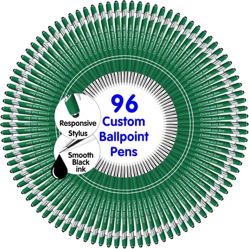 Miniatura 43 de Bolígrafos personalizados a granel con punta de lápiz capacitivo, bolígrafos personalizados de 0.020 in con nombre, logotipo o mensaje grabado