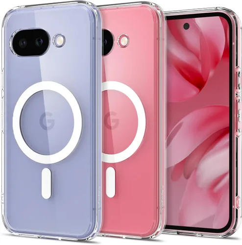 Spigen Funda para Pixel 9a, Ultra Hybrid MagFit (2025) [Compatible con accesorios MagSafe] [Anti-amarillamiento] - Transparente