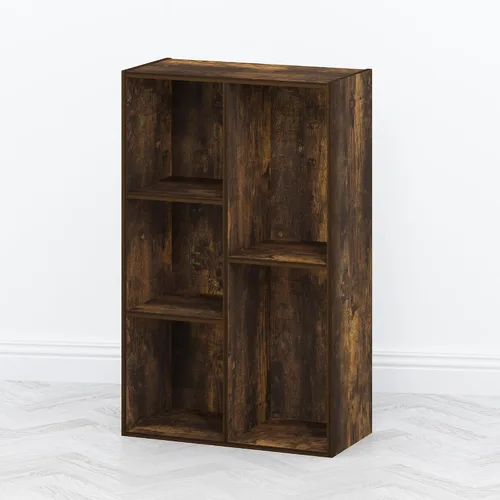 Miniatura 6 de Furinno TOMI - Estantería reversible de 5 cubos, 9.4 x 19.5 x 31.5 pulgadas, para sala de estar, dormitorio, oficina en casa, pino ámbar