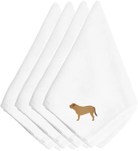 Miniatura 45 de Caroline's Treasures BB3448NPKE Affenpinscher - Juego de 4 servilletas bordadas, lavables, suaves, duraderas, servilletas de mesa para hotel