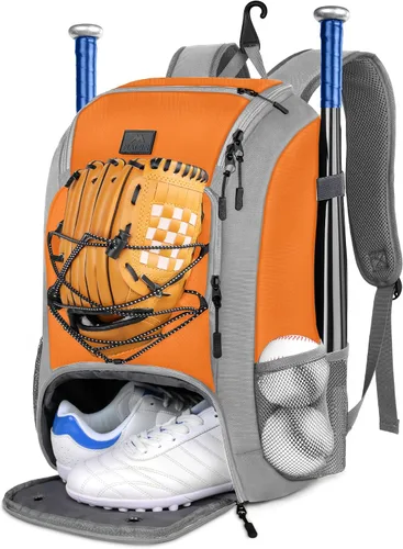 Miniatura 20 de MATEIN Mochila de Béisbol, Bolsa de Bate de Sóftbol con Compartimento para Zapatos para Jóvenes, Niños y Adultos, Bolsa de Béisbol Ligera con Gancho