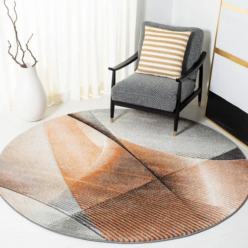 Miniatura 17 de SAFAVIEH Hollywood Collection - Alfombra decorativa de 2 pies 7 pulgadas x 5 pies, gris y azul, diseño moderno de mediados de siglo, no desprende