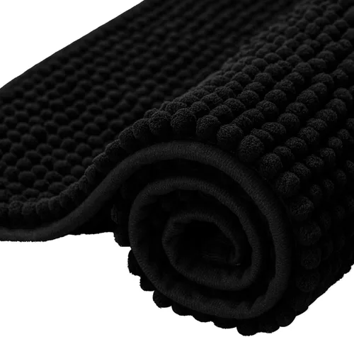 Subrtex - Alfombras de baño de chenilla, tapete de baño de felpa corta y suave, tapete de ducha absorbente de agua, tapete de baño para la ducha de