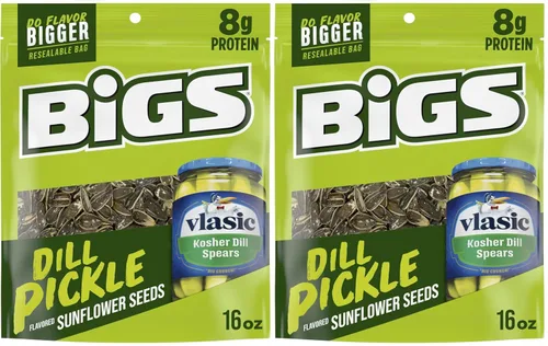 Miniatura 8 de BIGS Semillas de girasol, sabor a pepinillo de eneldo Vlasic, aperitivo para el día del padre para papá, 16 onzas