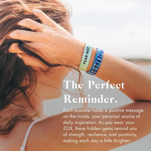 Miniatura 5 de ZOX Pulseras banda elástica con afirmaciones motivacionales y hermosas obras de arte, gran regalo para hombres y mujeres de todas las edades