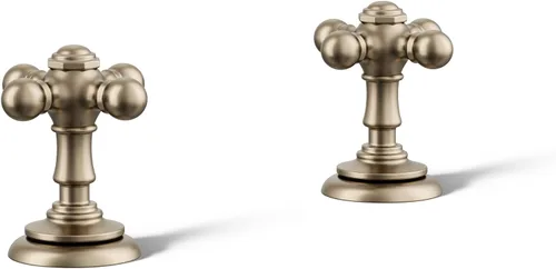 Miniatura 17 de KOHLER K-98068-3-BL Artifacts - Manijas de grifo para lavabo de baño, cruz, metal premium para mayor durabilidad, color negro mate
