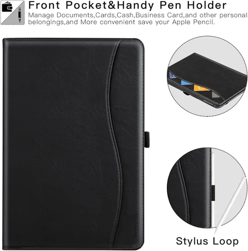 Miniatura 5 de Funda para iPad mini 5 2019/Mini 4 3 2 1 de 7.9 pulgadas, Cubierta Folio de Soporte de Cuero PU Premium con función de encendido y apagado Negro