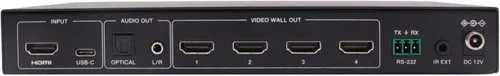 Miniatura 2 de Tripp Lite Controlador de pared de video HDMI 4K, procesador de pantalla de pared de TV, 1 entrada HDMI o USB-C, 4 salidas, 1x2, 1x3, 1x4, 2x2