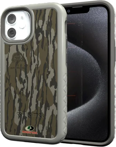 Miniatura 121 de cellhelmet Mossy Oak Agua Yellowfin Funda de doble capa en gris diseñada para iPhone 13 Mini a prueba de golpes y caídas, duradera, como se ve