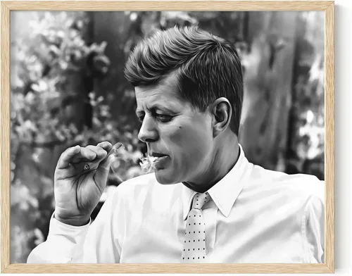 Miniatura 12 de HAUS AND HUES Arte de Pared JFK Fumando para Hombres - Pósteres Geniales para Dormitorio de Chicos, Pósteres e Impresiones Psicodélicos