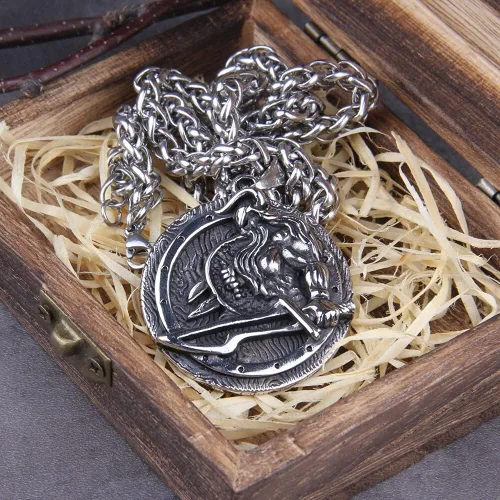 Miniatura 3 de Hombres Mujeres Collares Pandents Moda Martillo vikingo de Thor Mjolnir, collar de declaración delicada joyería NI2KQ (27.5 pulgadas (27.6 in)