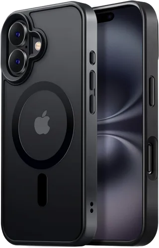 Miniatura 42 de Tigowos Magnetic Guardian - Funda diseñada para iPhone 11 Pro [probada en caídas de grado de 10 pies y compatible con MagSafe] Funda delgada Negro