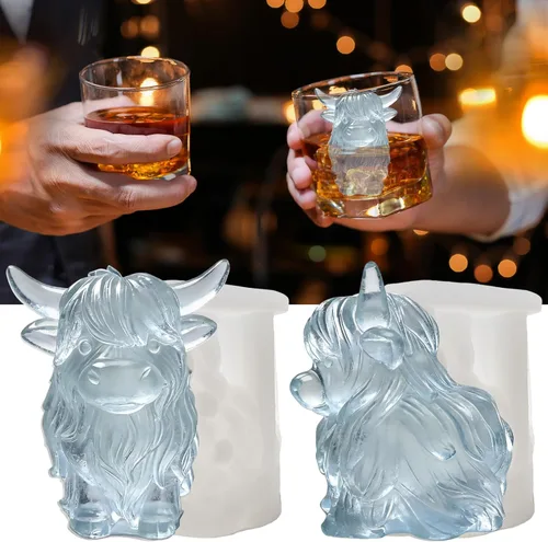 Miniatura 14 de Bandeja de moldes de silicona para cubitos de hielo de cangrejo 3D para whisky, cóctel, bebida, bar; detalles ricos. Divertido molde de animales