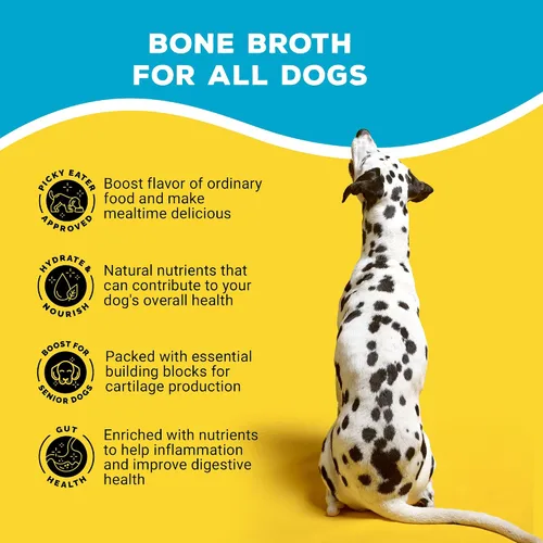 Miniatura 8 de Brutus Bone Broth para perros - Caldo de hueso en polvo con condroitina, glucosamina y cúrcuma - Toppers de alimentos de grado humano para alimentos
