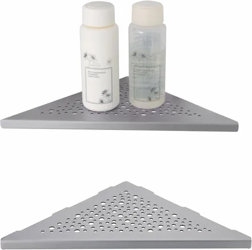 Miniatura 11 de WELLUP Estante de ducha esquinero con 4 ganchos, estantes de baño empotrados de acero inoxidable 304 de 10 pulgadas, instalación sin taladrar