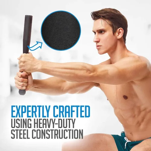 Miniatura 3 de Logest Steel Mace Club de Ejercicio - Mazas Indias de Acero Resistente Perfectas para Entrenamiento de Fuerza y Rehabilitación Mejora el Agarre