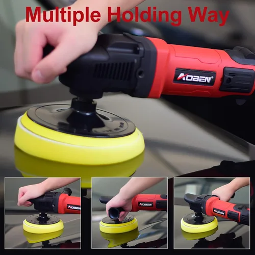 Miniatura 3 de AOBEN Pulidora de amortiguación de 6/7 pulgadas, amortiguador rotativo para automóvil, kit de pulidora y encerado de 1600W con 6 velocidades