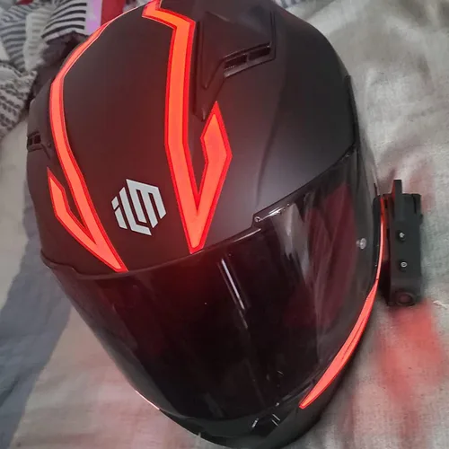 Miniatura 7 de JIGUOOR 4 luces LED para casco de motocicleta, 3 modos de luz LED para casco de motocicleta, kit de accesorios de decoración para motocicleta