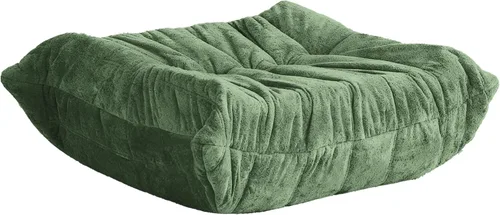 Miniatura 104 de Puf para adultos, silla puf grande, sillón con relleno de espuma viscoelástica para el hogar, apartamento o sala de juegos, gris afelpado Felpa gris