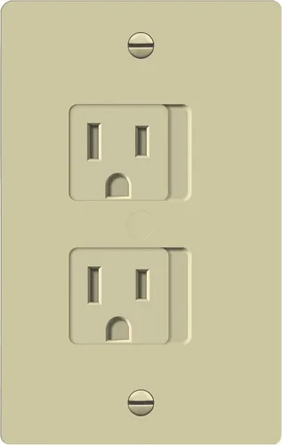 Miniatura 11 de ENERLITES Cubierta de salida a prueba de niños, cierre automático, se adapta tanto a tomas dúplex como decoradoras, diseño de seguridad, enchufe