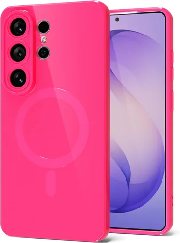 Miniatura 53 de Svanove para Samsung Galaxy S22 Funda de teléfono de silicona magnética, compatible con Magsafe, linda para mujeres, brillante color brillante, gel