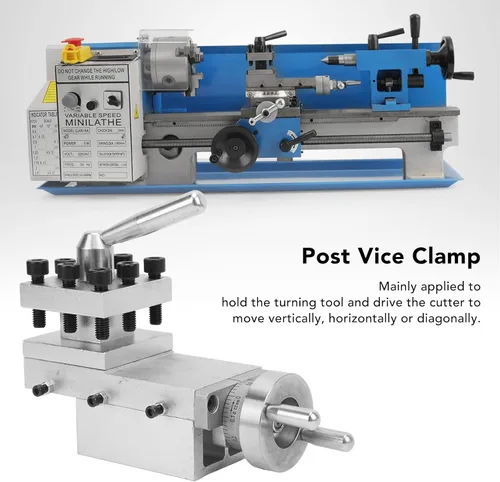 Miniatura 3 de Herramienta de torno de aleación de aluminio Mg, abrazadera de poste de vicio, fácil instalación, a prueba de óxido, movimiento estable