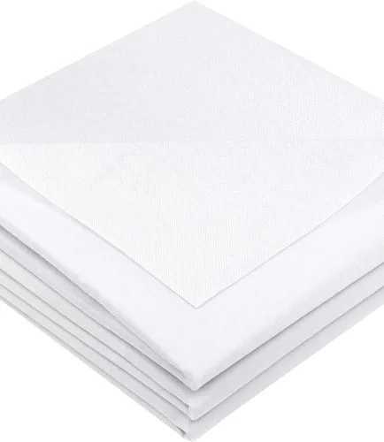 PLANTIONAL Entretela adhesiva blanca no tejida: 39 x 72 pulgadas Interfaz ligera no tejida adhesiva con plancha de poliéster de un solo lado para