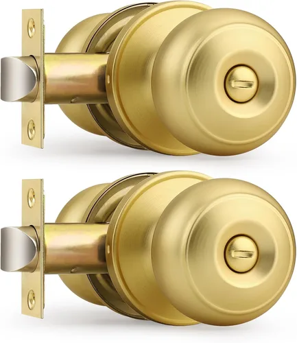 Miniatura 41 de Probrico - Perillas de puerta de negro mate, manijas de puerta con cerradura y perilla, manijas de puerta interior sin llave para baño y dormitorio